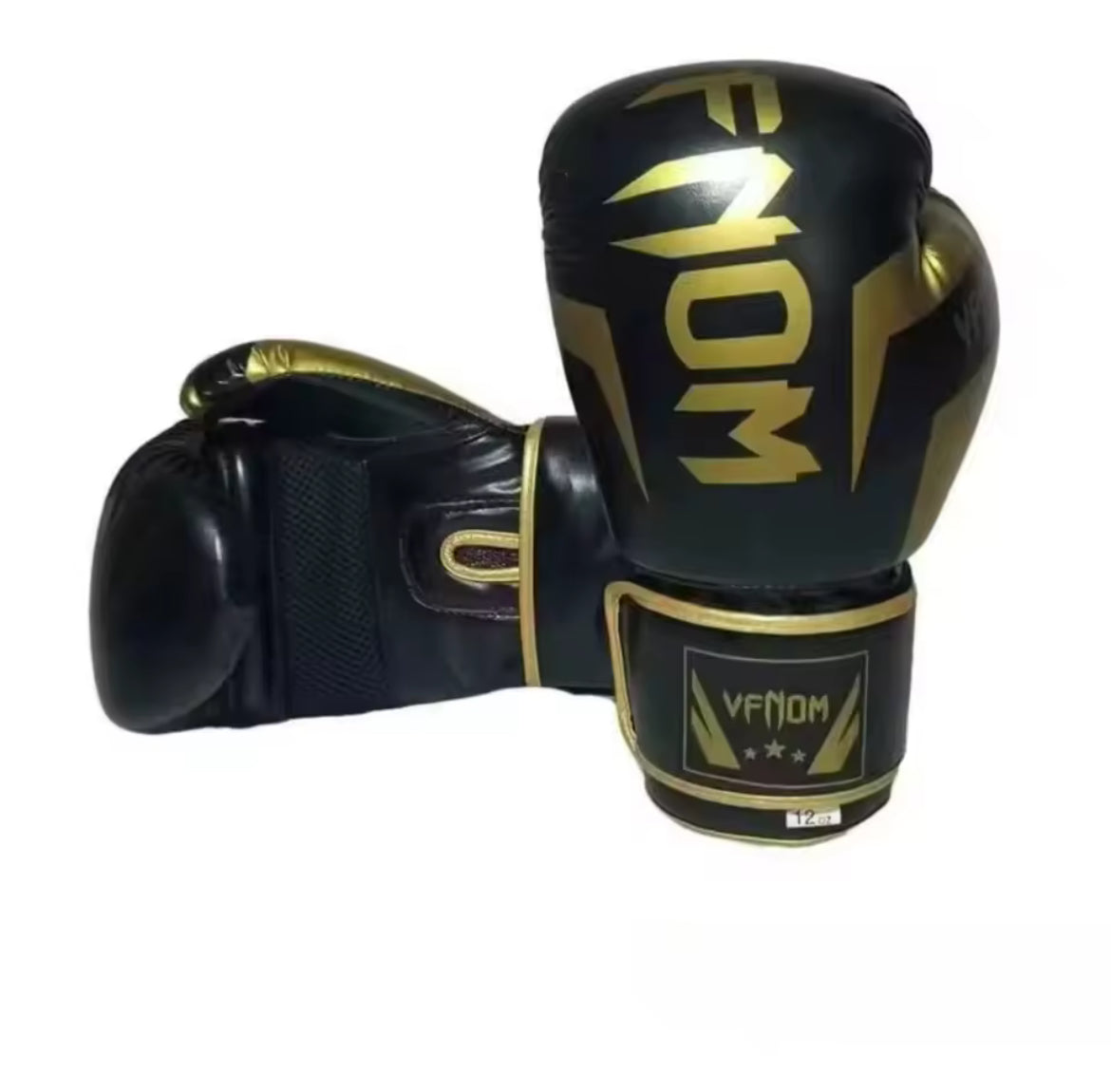 Venom Black and Gold Pro Boxing Gloves